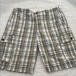 Dockers Gray Plaid Cargo Shorts